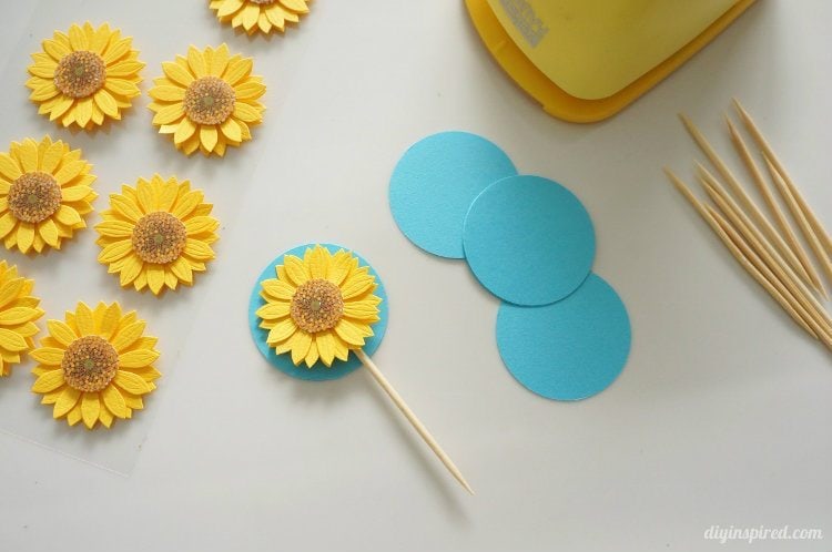 Sunflower Cupcake Toppers