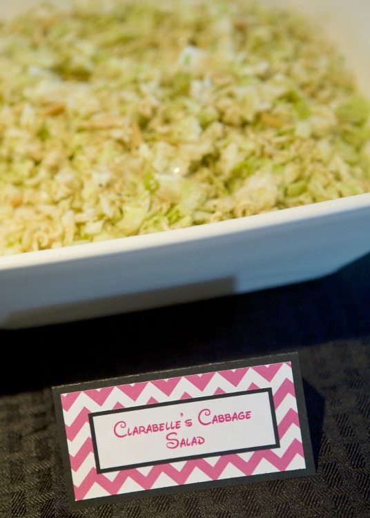 Minnie Mouse Birthday Party Food Clarabelle's Cabbage Salad