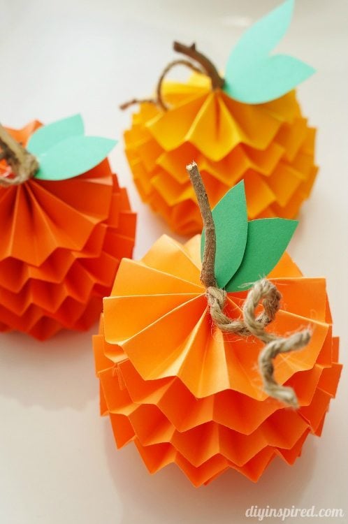 Paper Craft Pumpkins for Fall