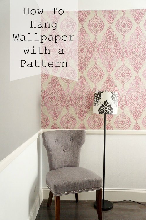 How to Hang Patterned Wallpaper DIY Inspired Featured