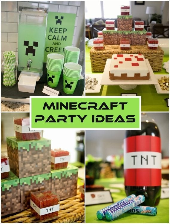 Ý tưởng bữa tiệc Minecraft lấy cảm hứng từ DIY