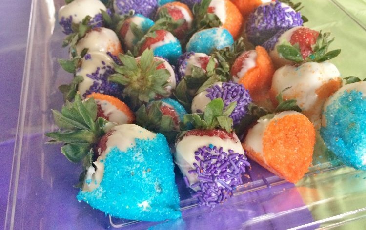 Beach Themed Party Chocolate Covered Strawberries