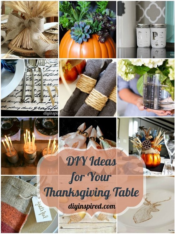 DIY Ideas for Your Thanksgiving Table DIY Inspired