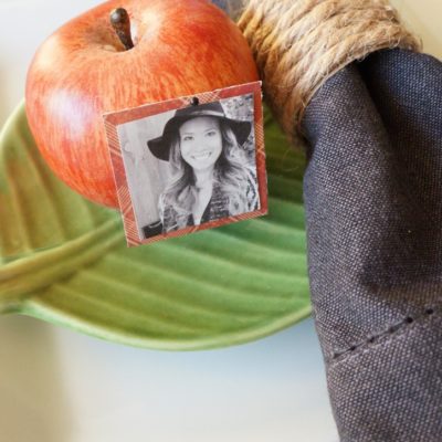 DIY Photo Place Cards with Fruit