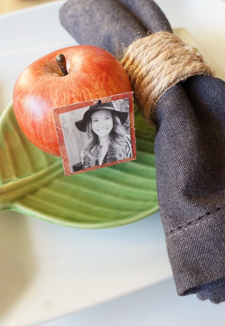 DIY Photo Place Cards with Fruit