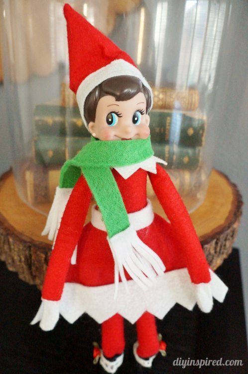 Elf on the Shelf No Sew Scarf DIY Inspired