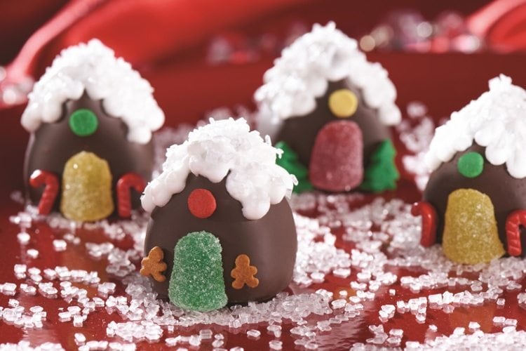 OREO Cookie Ball Gingerbread Houses