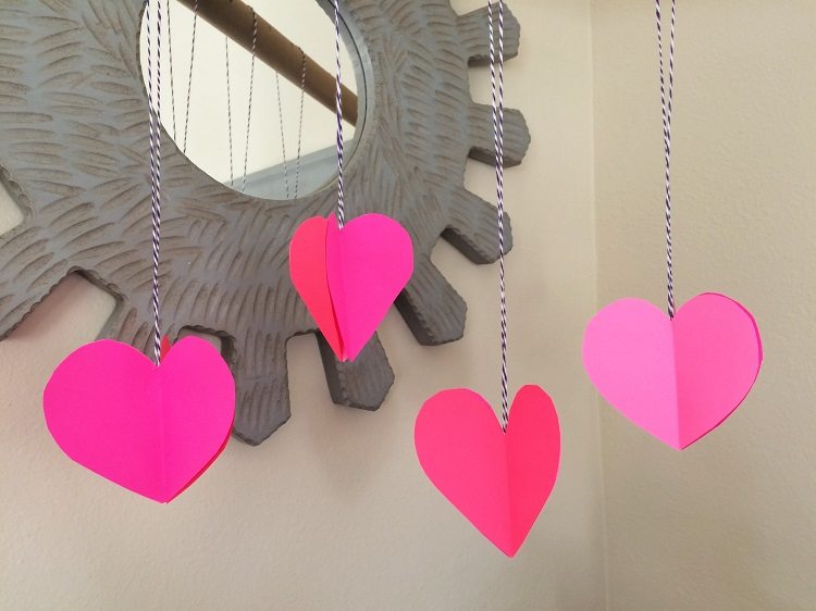 3D Paper Hearts Craft Lightning