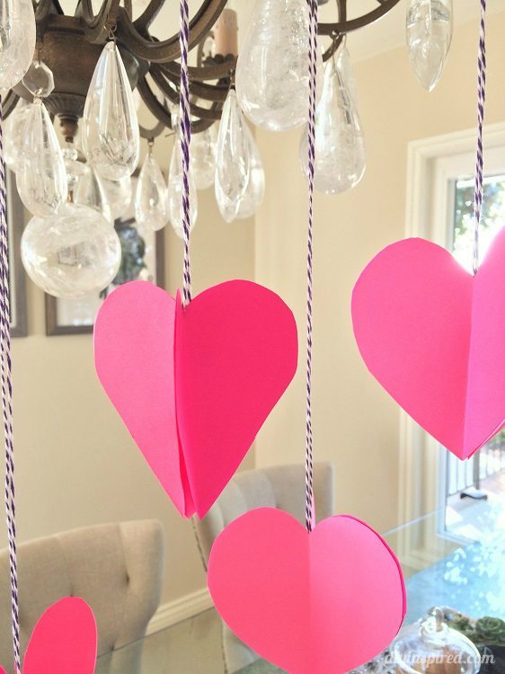 3D Paper Hearts DIY Inspired