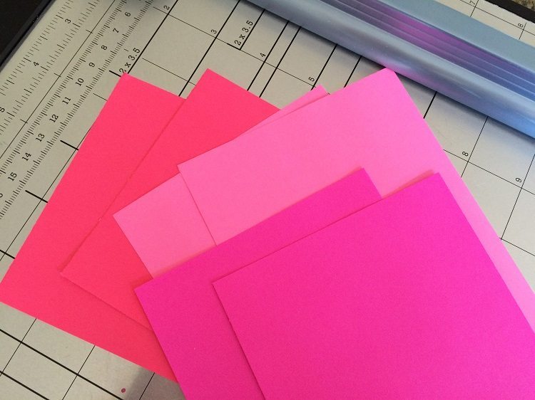 3D Pink Paper Hearts