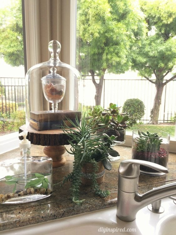 DIY Inspired Kitchen Tour Kitchen Window Succulents