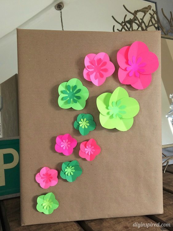 Easy Paper Flowers Gift Wrapping