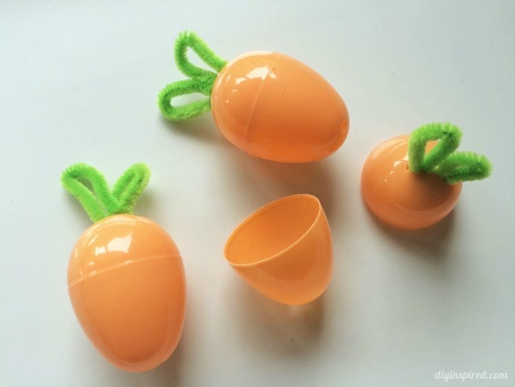 DIY Carrot Plastic Eggs