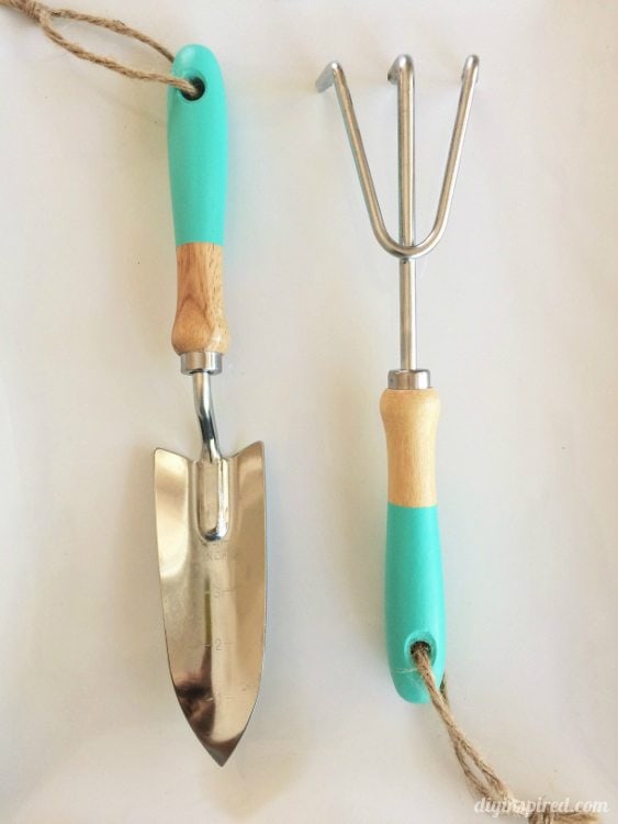 Painted Upcycled Garden Tools - DIY Inspired