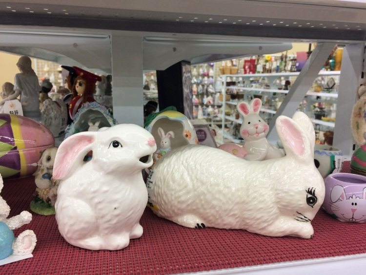 Thrift Store Easter Bunnies