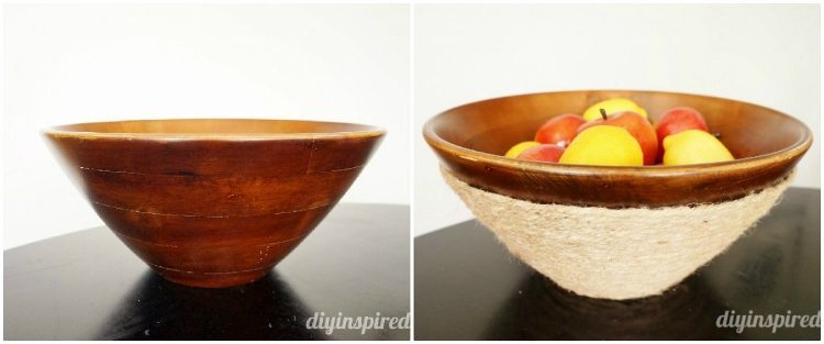 Thrift Store Find Wooden Bowl Makeover