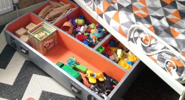 Drawer Turned Under the Bed Toy Storage