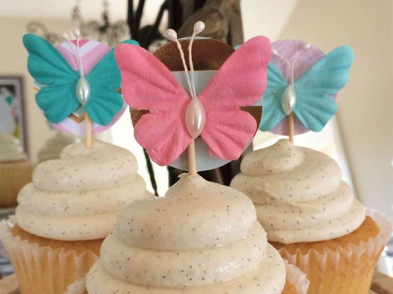 Easy Butterfly Cupcake Toppers for a Birthday