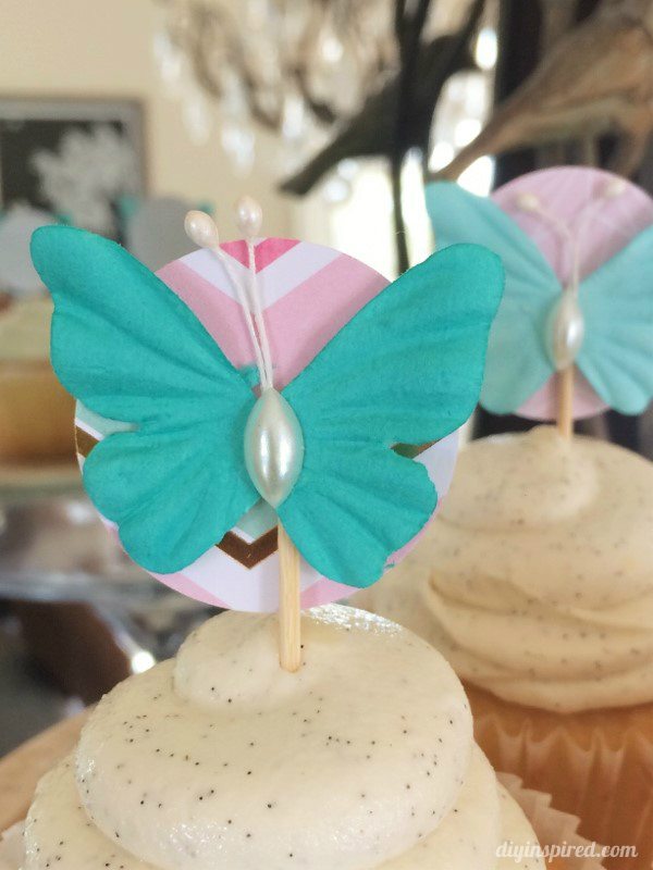 Easy Pastel Butterfly Cupcake Toppers