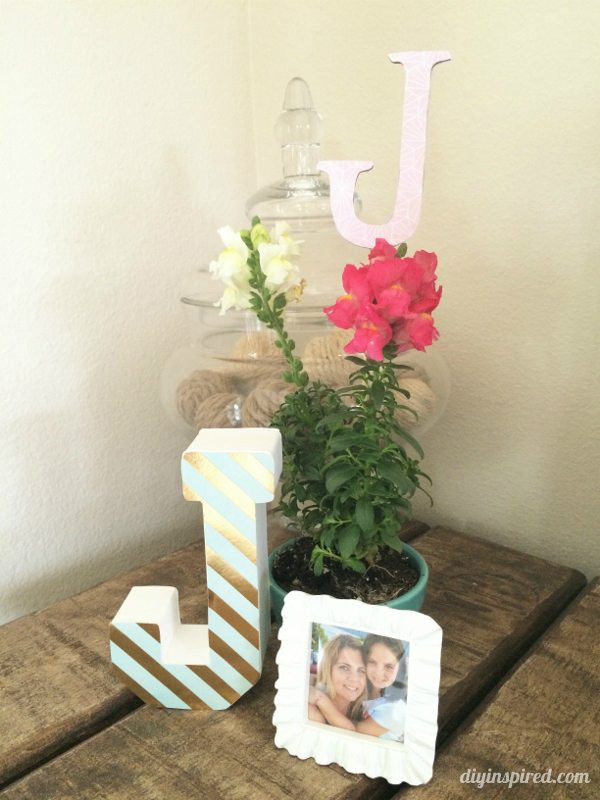 Flower Centerpieces with Monogram for 40th