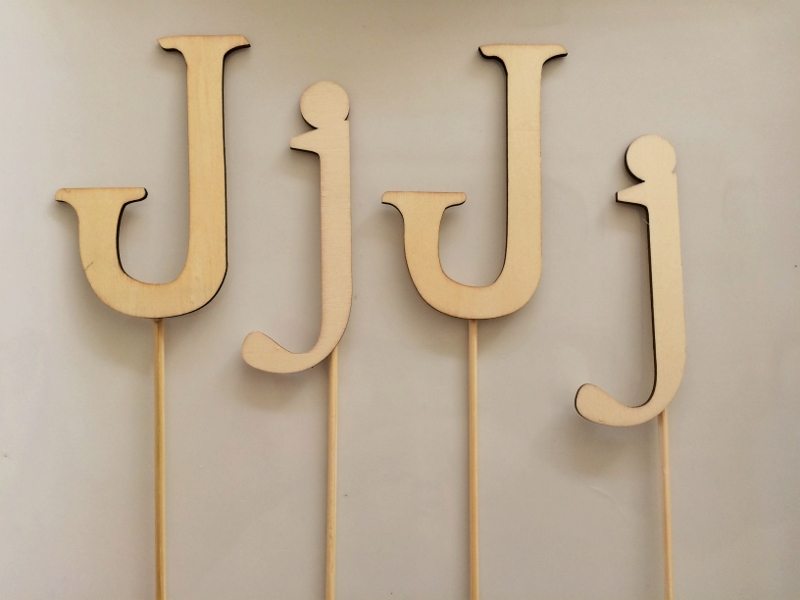 Wooden Letter on a Stick