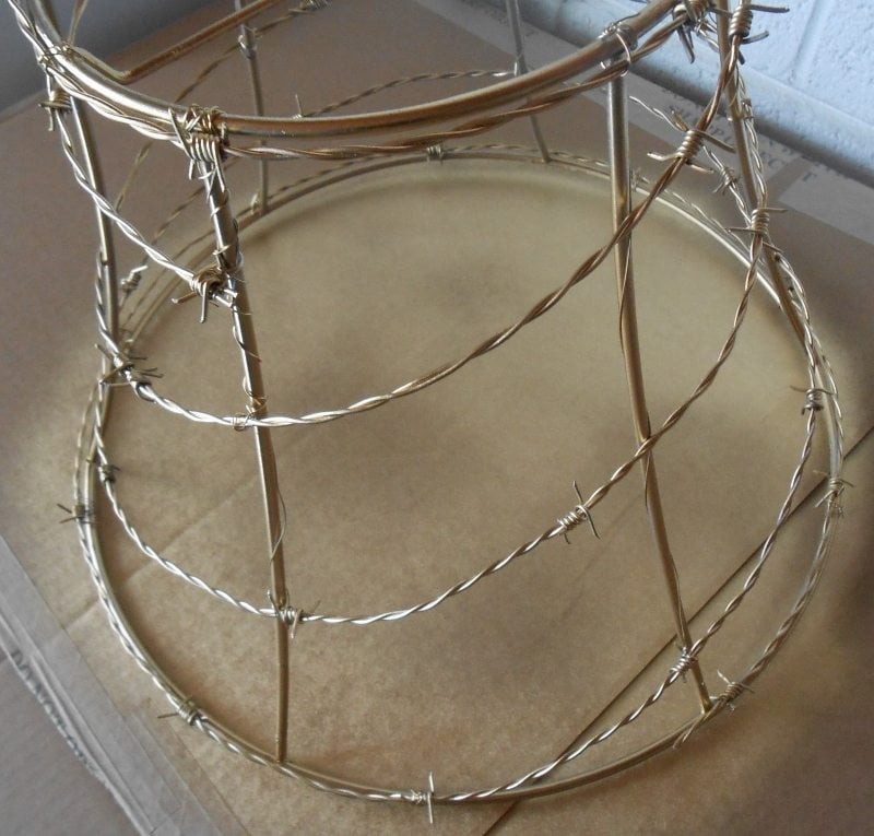 Upcycled Wire Lamp Shade Diy Inspired, How To Make A Wire Lamp Shade
