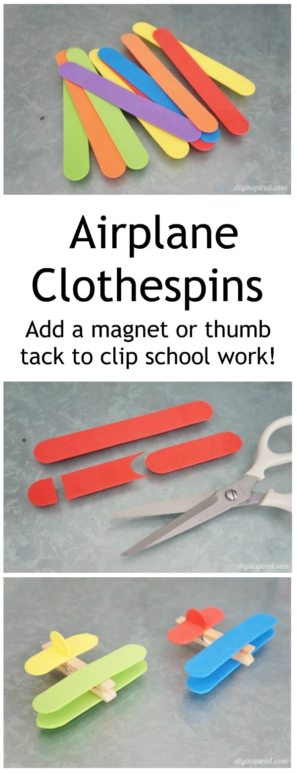 Airplane Clips for Homework DIY Inspired DIY Inspired