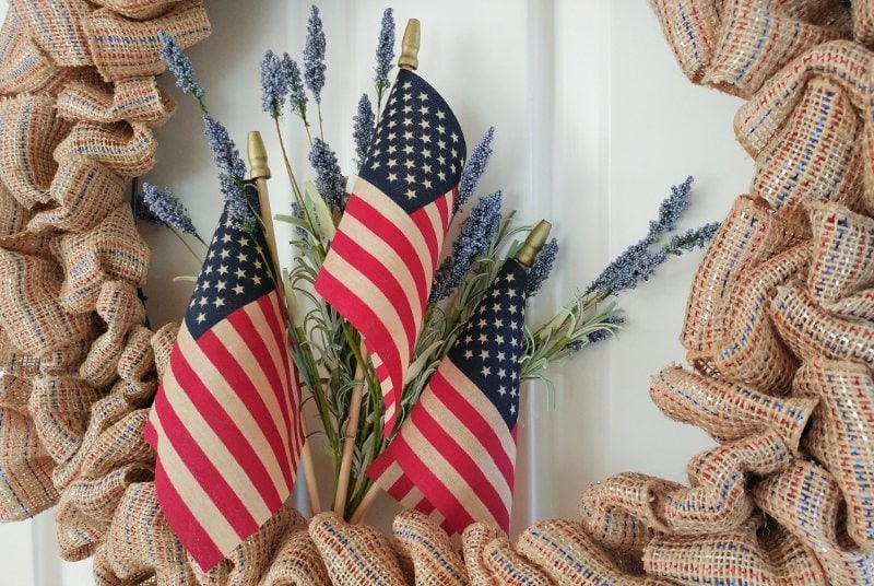 DIY Fourth of July Ribbon Wreath- Step 6