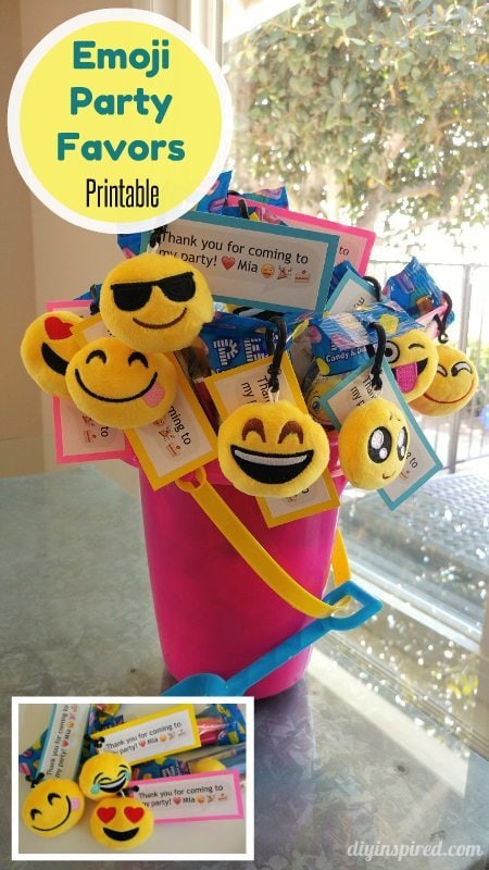 Emoji Party Favors with FREE Printable - DIY Inspired