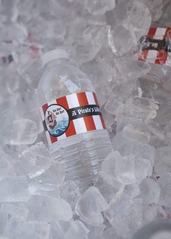 Pirate Party Ideas Bottles Water