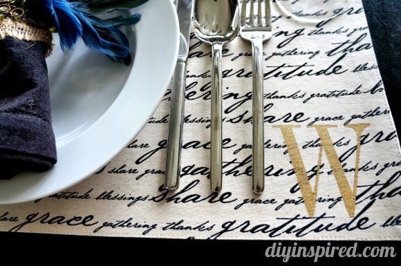 Five Cool Stenciling DIYs for your Kitchen - Monogrammed Placemats