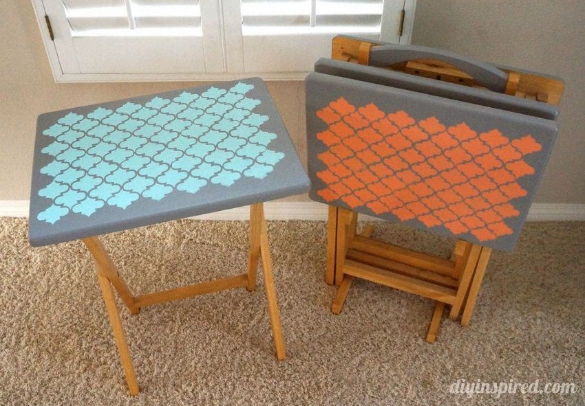 Five Cool Stenciling DIYs for your Kitchen - TV Trays