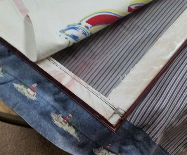 Vintage Tablecloth to Wall Art DIY Inspired