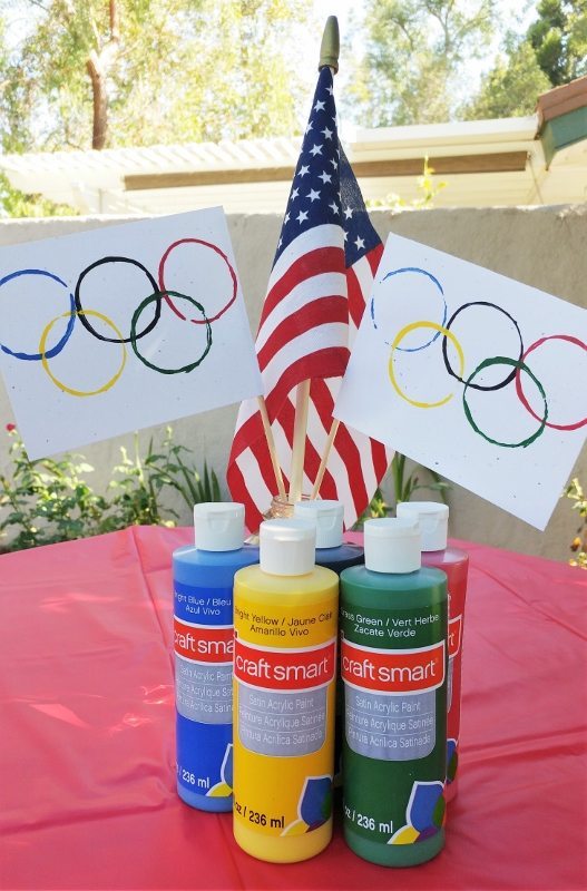 Olympic Flag Kids Craft - Recycled Craft