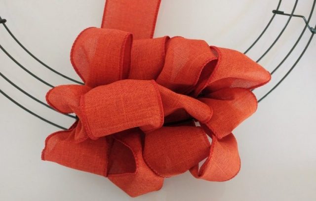 DIY Pumpkin Ribbon Wreath - DIY Inspired