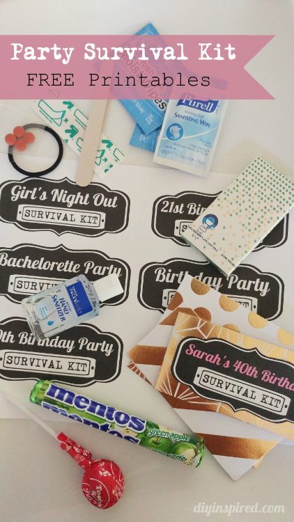 Party Survival Kit with FREE Printable