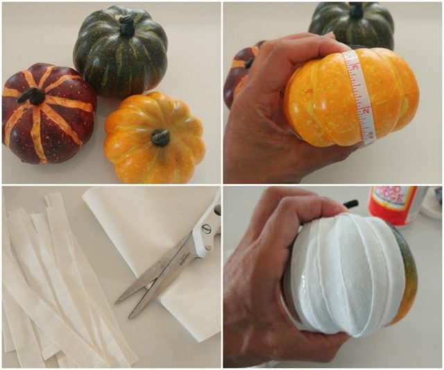 How to Cover Pumpkins in Fabric DIY Inspired
