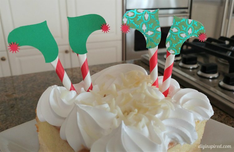 DIY Christmas Elf Legs Cupcake Toppers