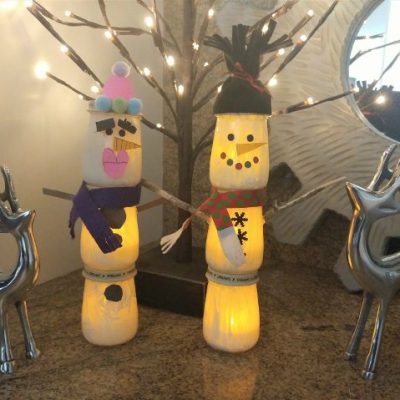 Snowman Luminaries Craft for Kids