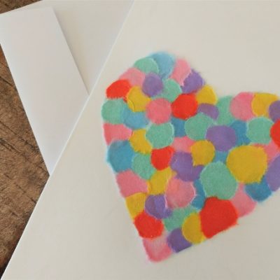 “Color Your Heart Out!” Handmade Chigiri-e Card