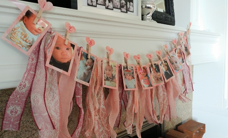 First Birthday Photo and Fabric Bunting DIY