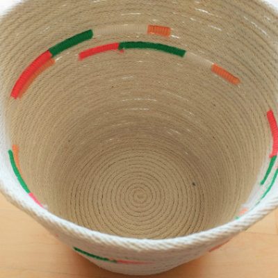 DIY Rope Basket with Yarn
