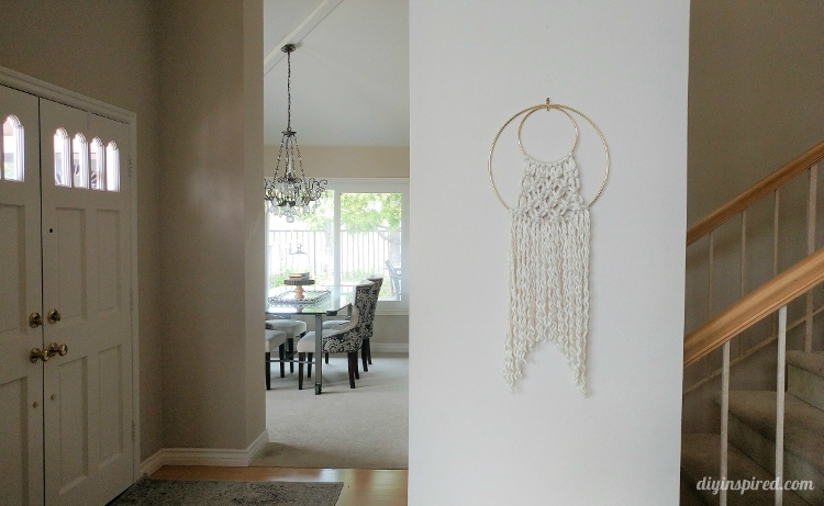 Easy Macramé Wall Hanging with Hoops
