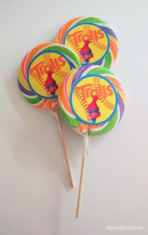 10 Lollipops Trolls Party Favors Rainbow Lollipop Twist Trolls Birthday Party Favors 
