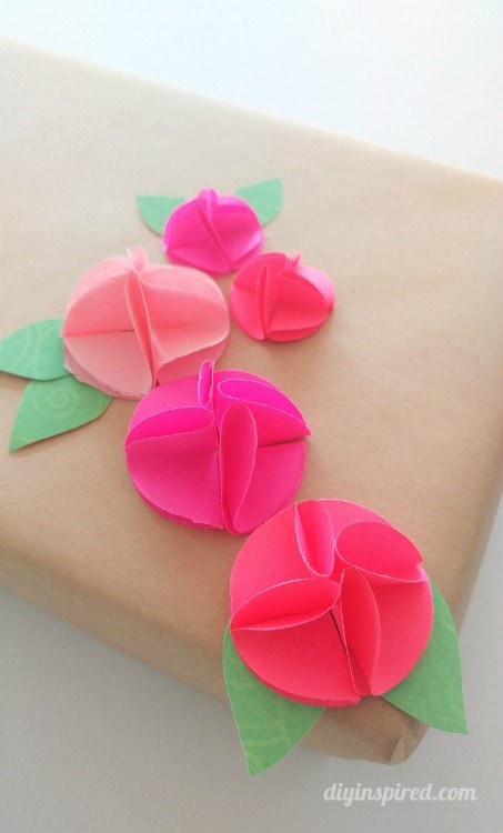 Easy Circle Punch Paper Flowers - DIY Inspired