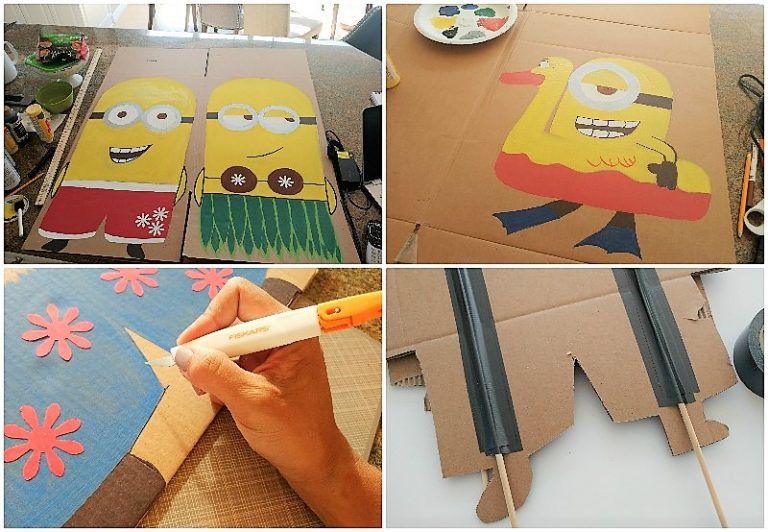 How to Make Minions Out of Cardboard - DIY Inspired