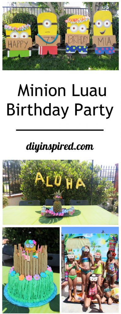Minion Luau Birthday Party DIY Inspired