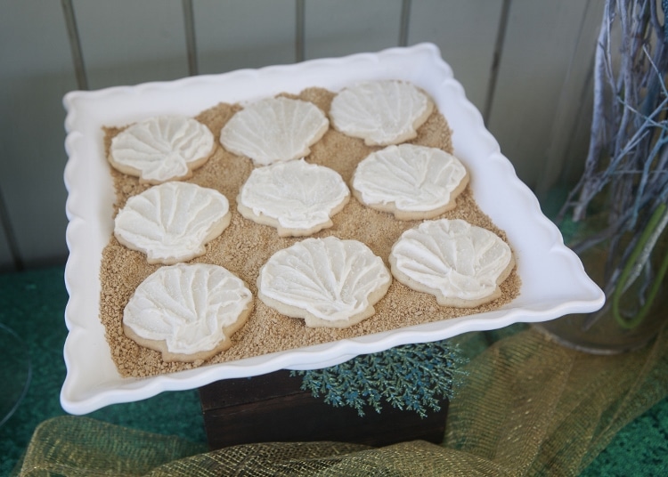 DIY Mermaid Party Shell Cookies