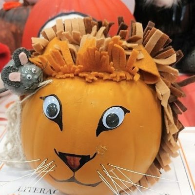 Literary Pumpkin Decorating Contest - The Lion and the Mouse - DIY Inspired
