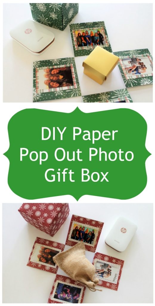 Make this Simple DIY Paper Pop Out Photo Gift Box with Three Sheets of Paper
